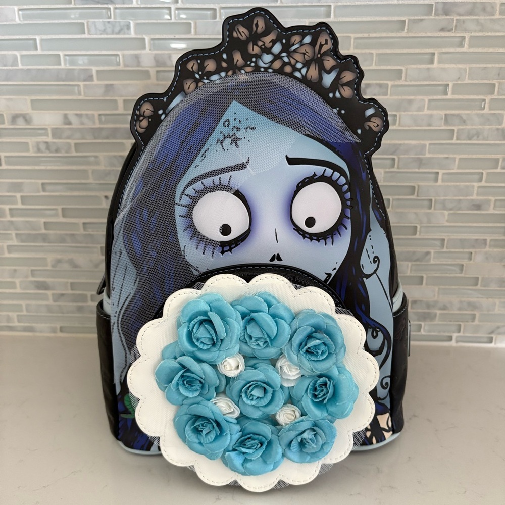 Loungefly Corpse Bride Emily Bouquet Mini Backpack NWT
